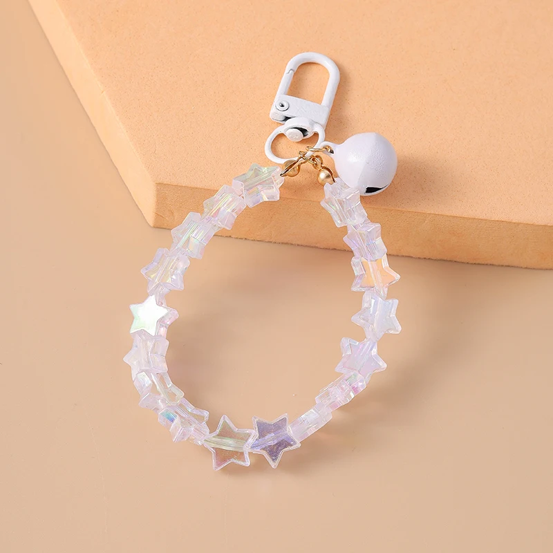 Mode Bunte Handgemachte Stern Perlen Armband Glocke Schlüsselbund für Auto Schlüssel Frauen Männer Handtasche Anhänger Schlüsselanhänger DIY Schmuck Geschenke – Detail 11