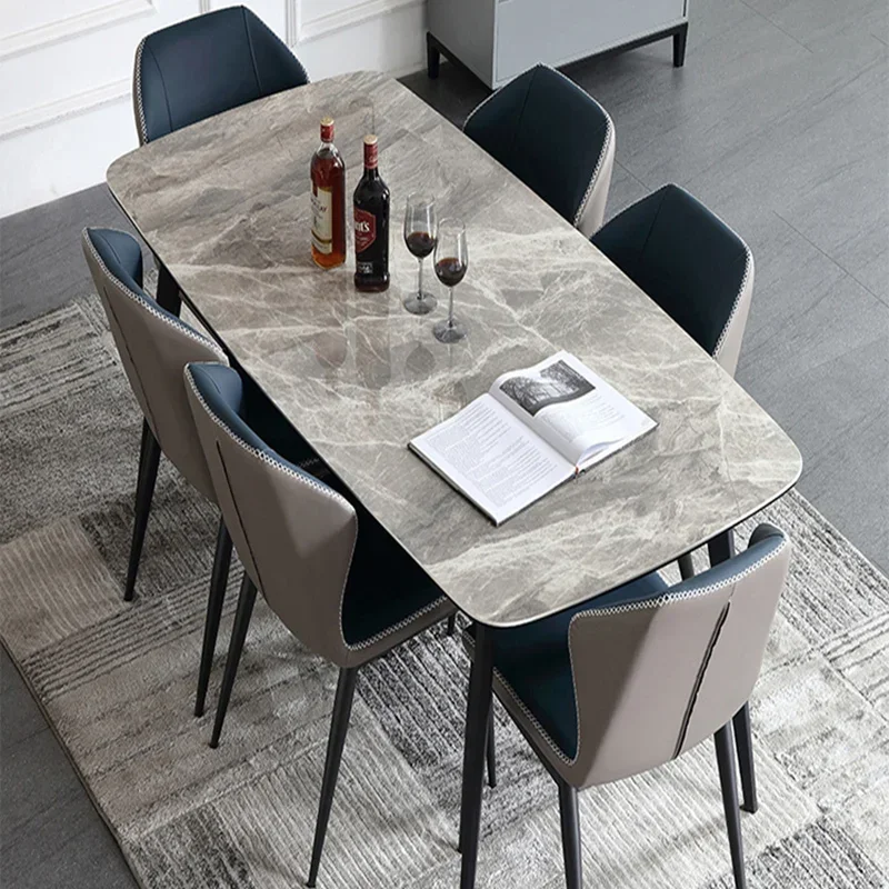 Grande table de salle à manger de cuisine, mobilier industriel multifonctionnel, chaises en span6, jeux soignés, bistrot