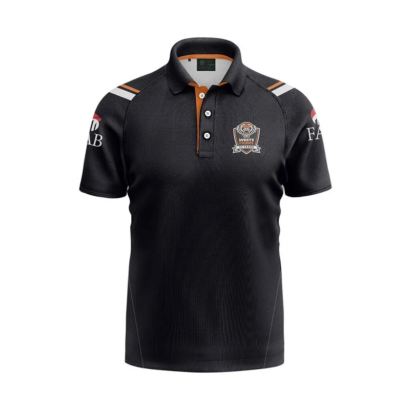 Polo West Tigers Casa Rugby Jersey para homens, 2021