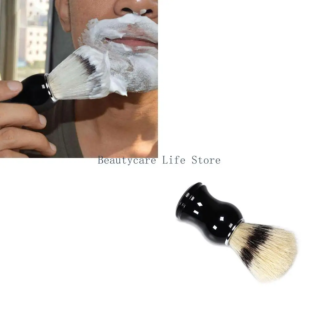 652C 1Pc Mens Shaving Brush Boar Bristle Hair Straight for Razor Shave Barber Face Cl