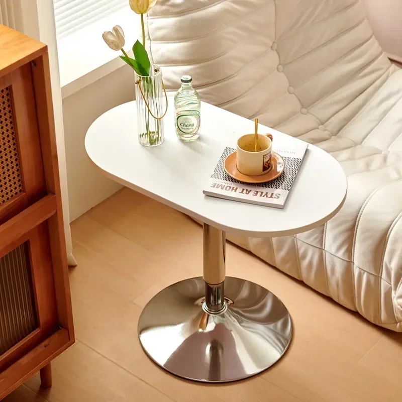 Nordic Rotating Wooden  Free Lifting Table, Bedside Table, Strong Bearing Computer Table,Bold Carbon Steel Legs Tea Table