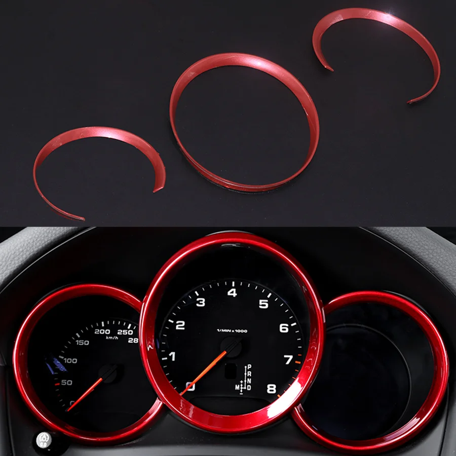 Car Interior Accessories Car Dashboard Meter Ring Covers Trim For Porsche Cayenne 2011-2016 Panamera 911 718 Macan Cayman