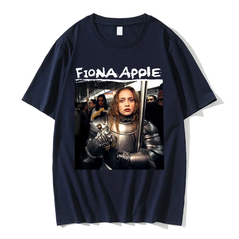 Fiona Apple in Armor Suit Rock Unisex T Shirts Men Women Fashion Oversized Streetwear Male Vintage Hip Hop Short Sleeve T-shirt