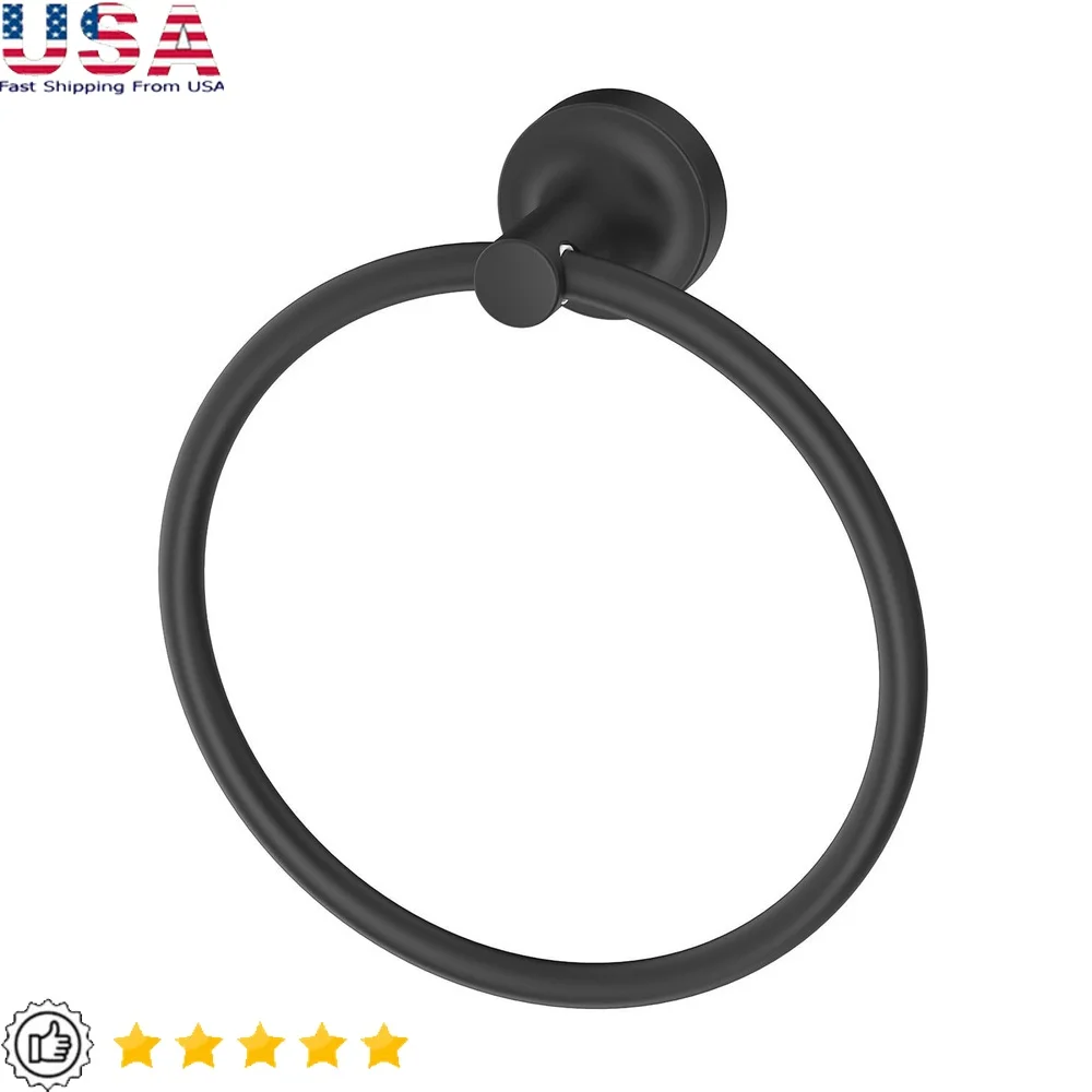 

Настенное крепление для полотенец, матовый черный металл, устойчивый к ржавчине аксессуар для ванной комнаты, простая установка, прочный дизайн, безопасная фурнитура по краям