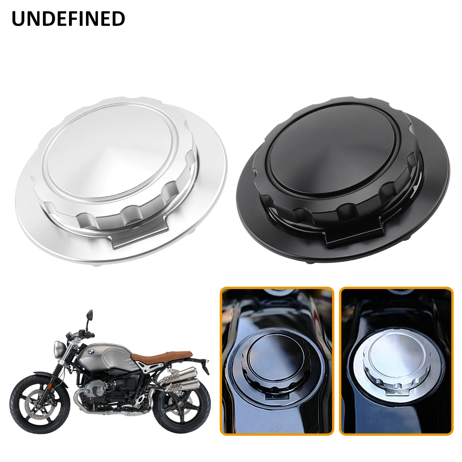 Motorcycle Fuel Tank Cap Cover for BMW  R NINET Pure Racer R nineT Scramble Urban G/S Accessories 2014 - 2023 CNC Aluminum