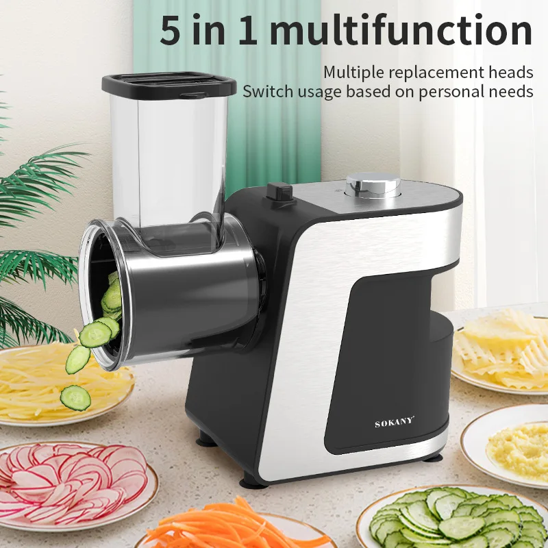 Electric vegetable cutter multi-function vegetable cutter shredding and slicing all-in-one machine potato grater cucumber cutter