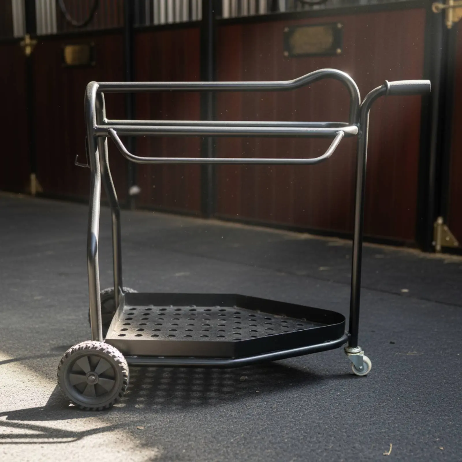 

Saddle Storage Trolley Lightweight Horse Tack Trolley Metal Saddle Trolley Portable Equestrian Equipment Multi Tier