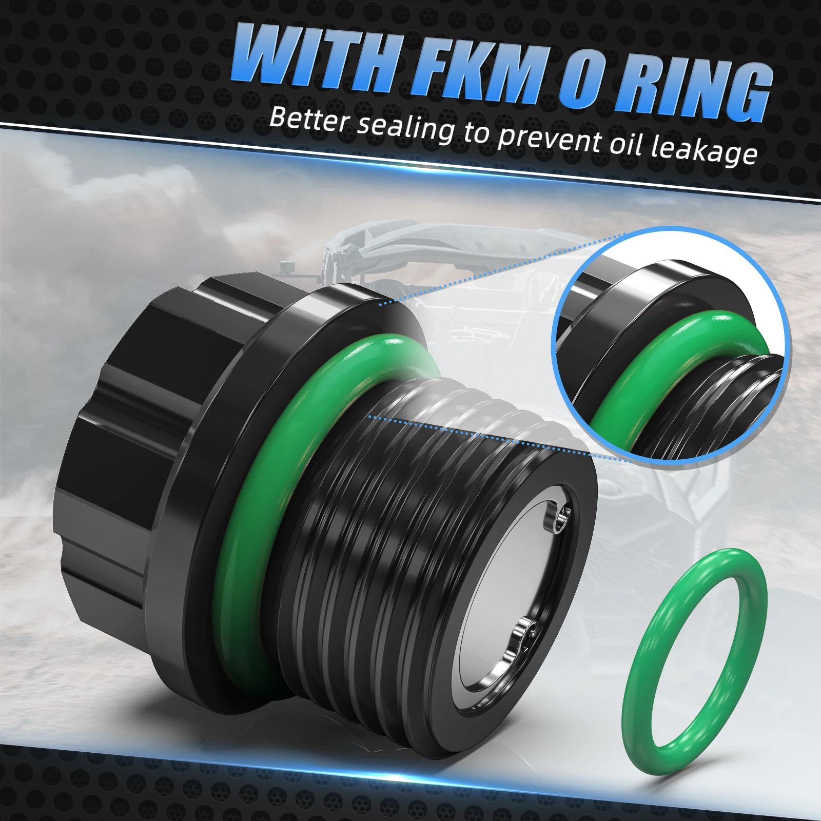 UTV لـ CAN AM قابس تعبئة الزيت المغناطيسي التفاضلي الأمامي أو الخلفي M18X1.5 لـ Maverick X3 المدافع قائد أوتلاندر رايكر #2