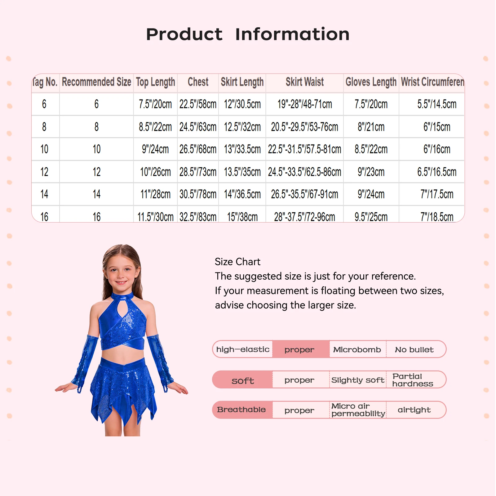 Kinder Mädchen Jazz Dance Kostüm Outfit Latin Tango Cha-Cha Salsa Dancewear Glitzerndes Pailletten Crop Top mit Rock und Quasten Handschuhen