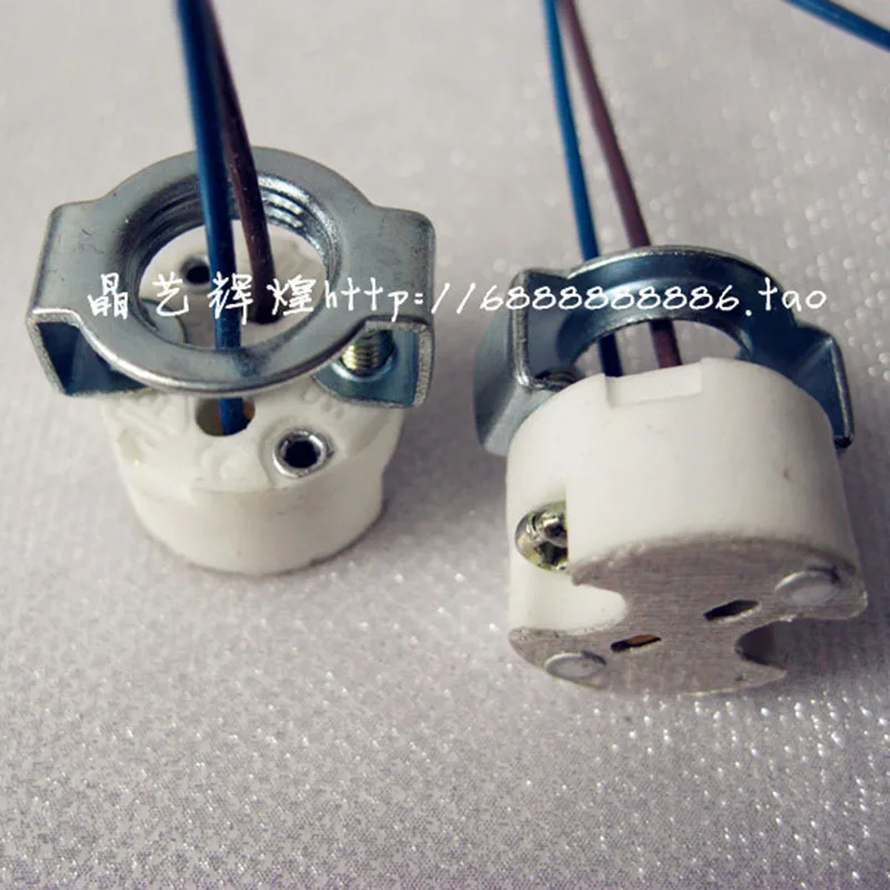 10pcs 20, 50, 100mm White Ceramic Halogen LED Lamp Light Bulb MR16 MR11 G5.3 G6.35 Socket Holder Base