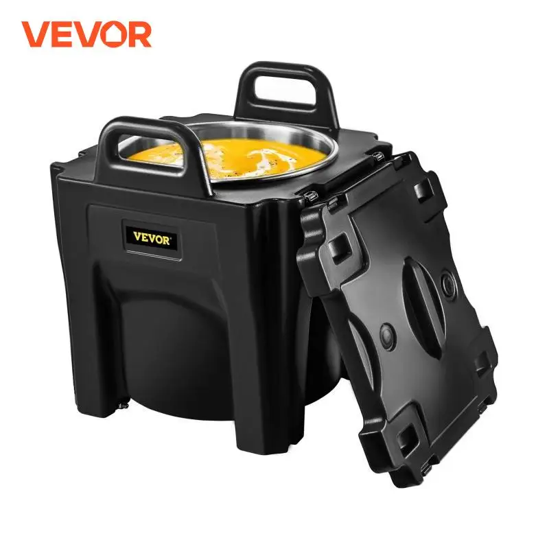 VEVOR 8 Gal Insulated Beverage Carrier Commercial Hot Cold Drink Soup Server with Base Outdoor Food Dispenser Transport Carrier