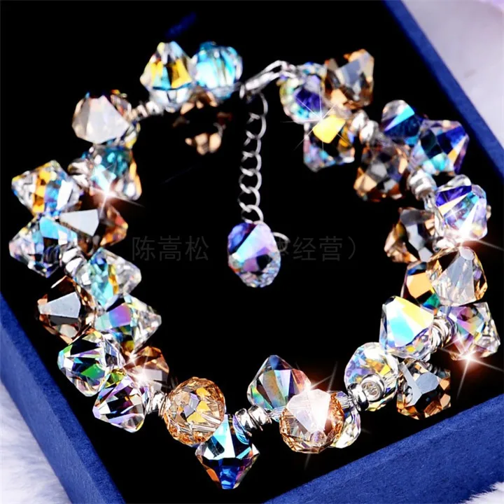 ab color austria crystal bracelet costume statement fashion wrist jewelry luxury cost bijou