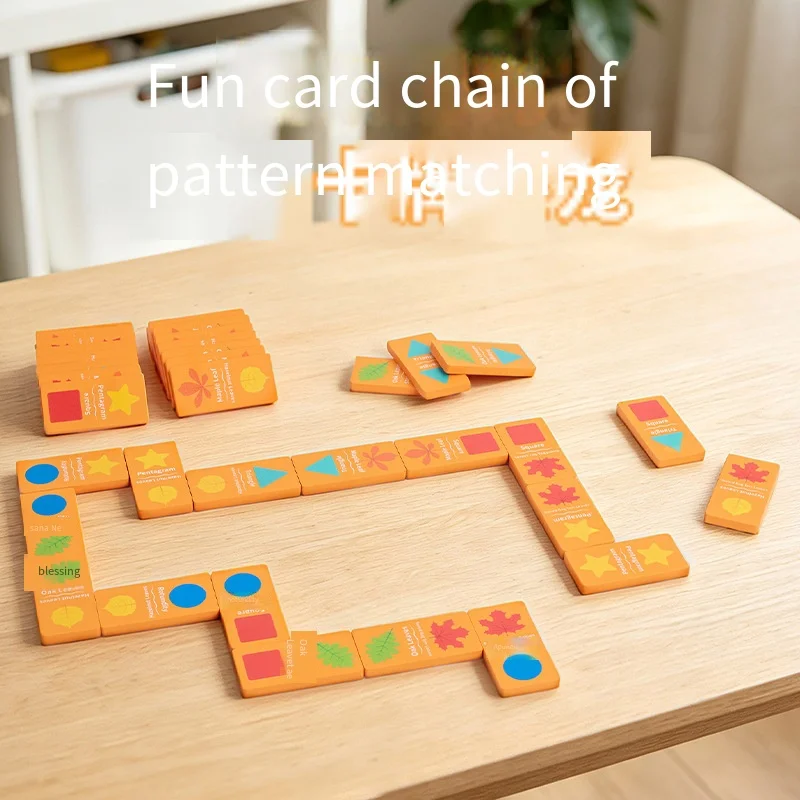 Kids Pattern Matching Domino Game, Educational Logic Training Puzzle Toy, Parent-child Interactive Gift
