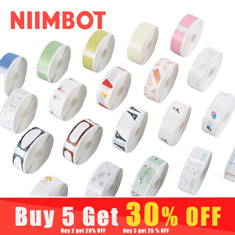 Niimbot – rouleau d\'étiquettes autocollantes D11 D110, papier d\'impression Transparent, résistant à l\'eau et aux déchirures