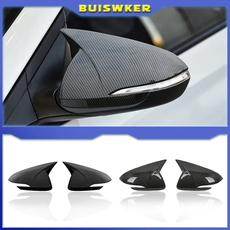 

Carbon Fiber Car Rear View Mirror Cover Side Door Mirror Shell Decoration Trim for Hyundai Elantra AD 2016-2020