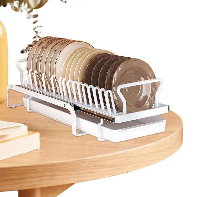 

Dish Storage Rack Pull-out Counter Dish Organization Rack Kitchen Tool Dish Drainer Storage Rack For Kitchen Sink Apartment Dorm