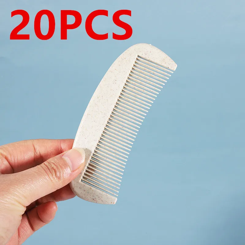 

20pack Wheat Straw Combs Disposable Hair Comb Bulk, Individually Wrapped Hair Brush for Hotel,Trave, Homeless