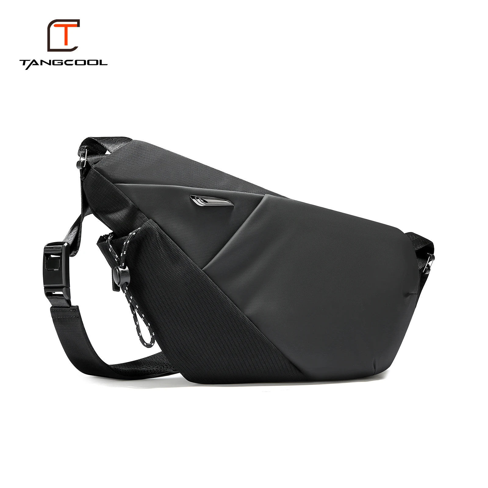 TANGCOOL Men Waterproof Sling Chest Bag Multi Pocket Crossbody Fanny Pack With Magnetic Buckle For Daily Outdoor Travel Use