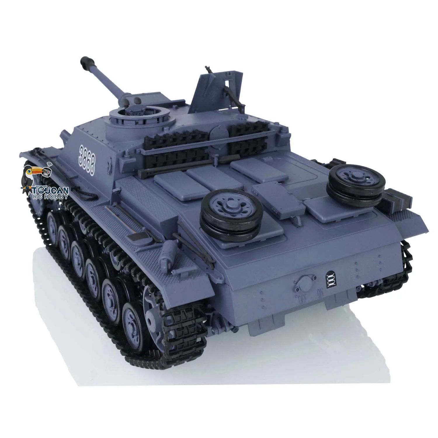 Gift 1/16 Scale 2.4G Heng Long 7.0 Plastic Stug III RTR RC Army Tank Toucan Outdoor Toys for Boys Model 3868 TH17419-SMT8