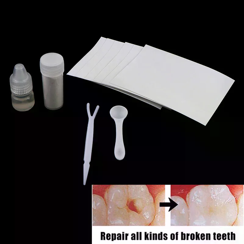 Non-toxic Falseteeth Solid Glue Set Halloween Denture Glue Vampire Dentures Scary Cosplay Fake Teeth Glue Tooth Gaps Repair