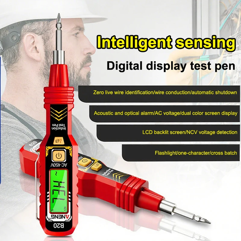 

Double Head Screwdriver LED Light Voltage Detector Portable Smart Electric Tester Pen Wire Breakpoint Finder Testing Tools