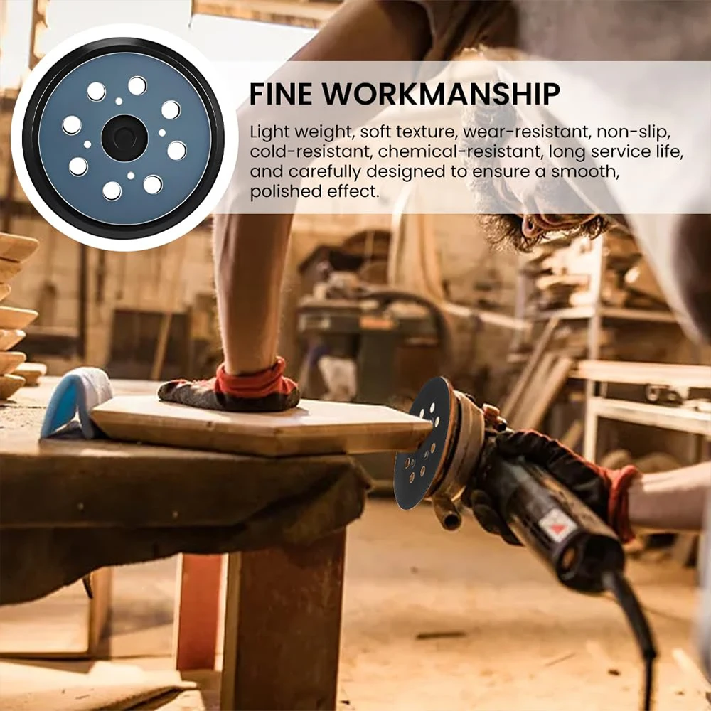 5 Inch 8+4 Holes Backing Disc Sanding Pads Hook Loop For Makita Orbital Sander Disk Discs Porter Cable Backup Stick 125mm