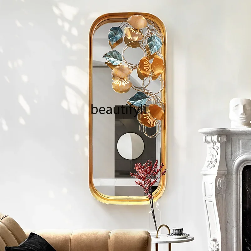 

B05 Small flower green plant meal decal, soft decorative wrought iron background decorative mirror