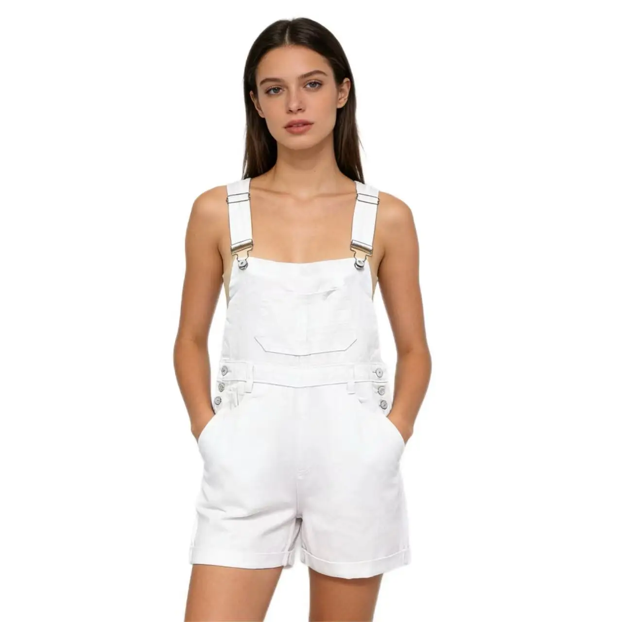 Loose Multi-Pocket Suspenders Jeans Women European American Style Casual Denim Overalls