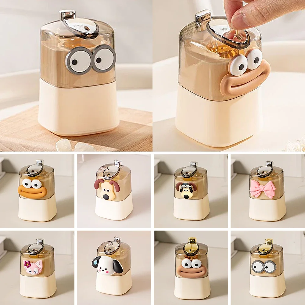 Creative Automatic Pop-up Toothpick Box Push-type Toothpick Holder Home Living Room Dining Room Toothpick Storage Container