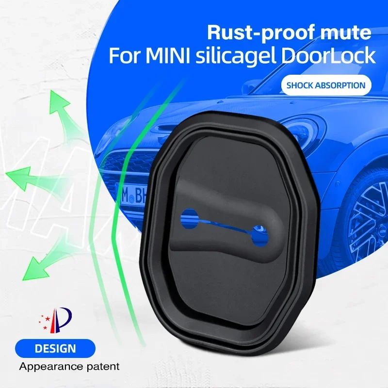 

Silica Gel Door lock Case Car Door Lock Cover Door Check Arm Protector Cover For Mini JCW CLUBMAN CABRIO COUNTRYMAN COOPERS