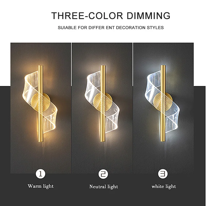 Nordic LED Wall Lamp Indoor Lighting For Bedroom Bedside Parlor Background Wall Light Modern Indoor Decoration Sconces