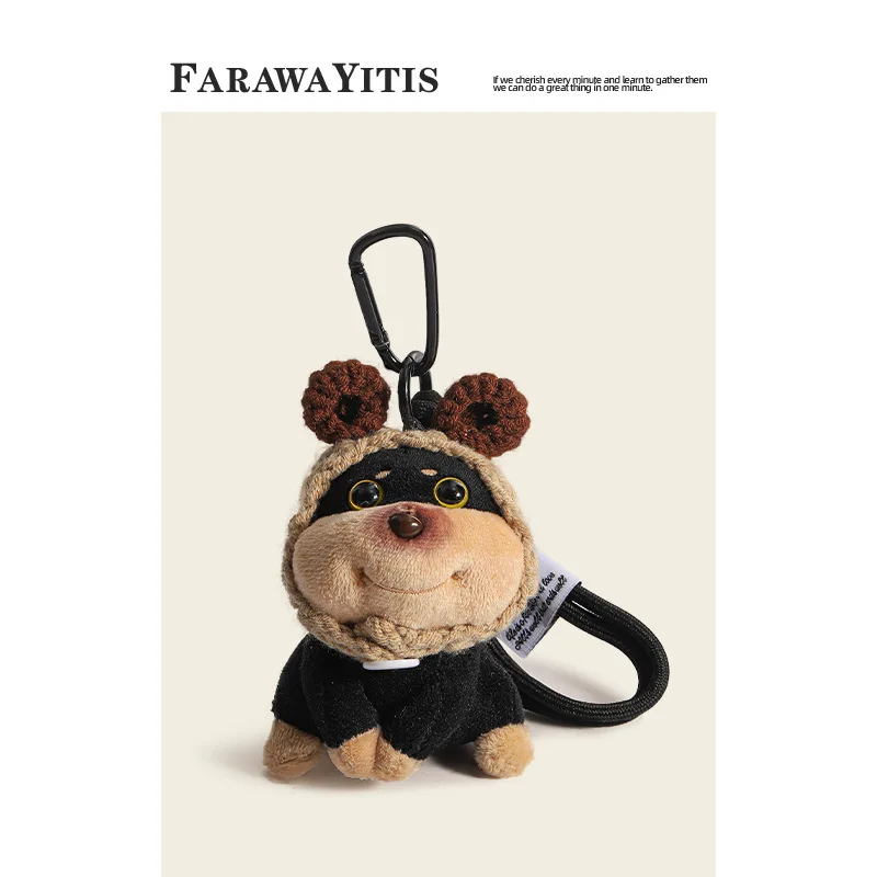 

Honey Bee Dog Bag Pendant Girl Plush Doll Keychain Backpack Bag Hanger Small Doll