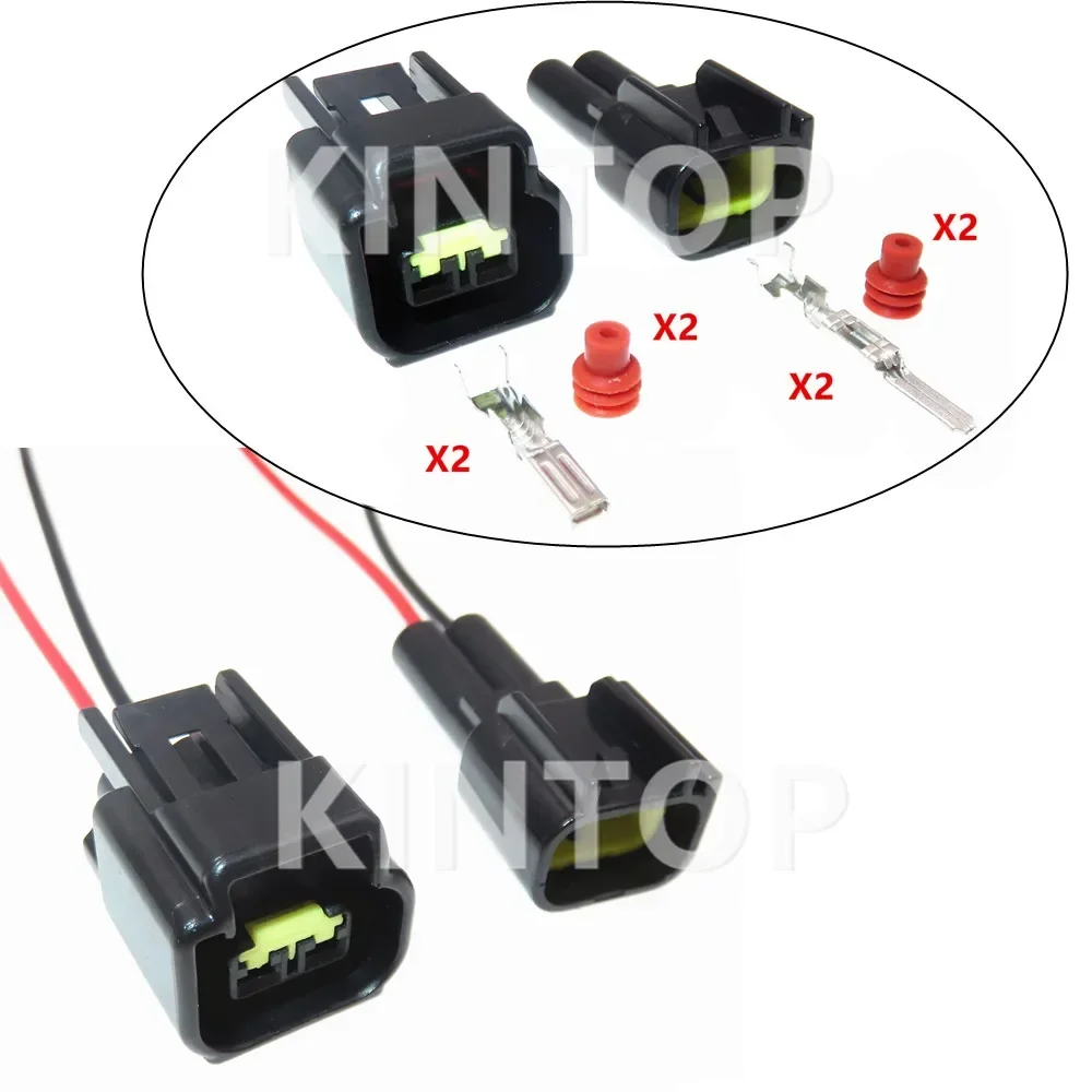 1 Set 2 Pins Car High Voltage Package Ignition Coil Plastic Housing AC Assembly Plug for Ford Focus FW-C-2M-B FW-C-2F-B