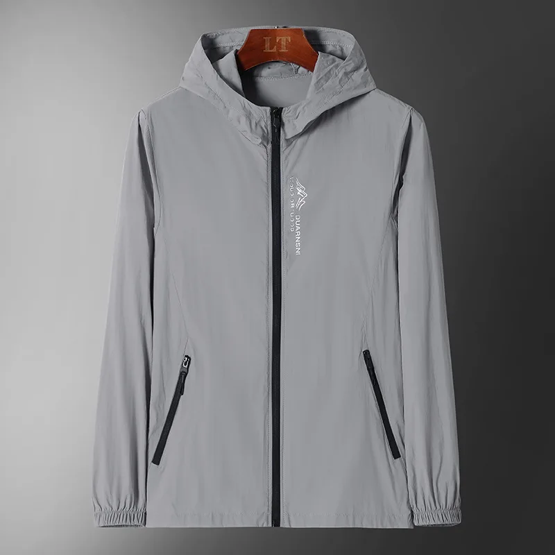 2025 夏のフード付きジャケット男性女性日焼け防止服釣り狩猟服速乾性肌ウインドブレーカー