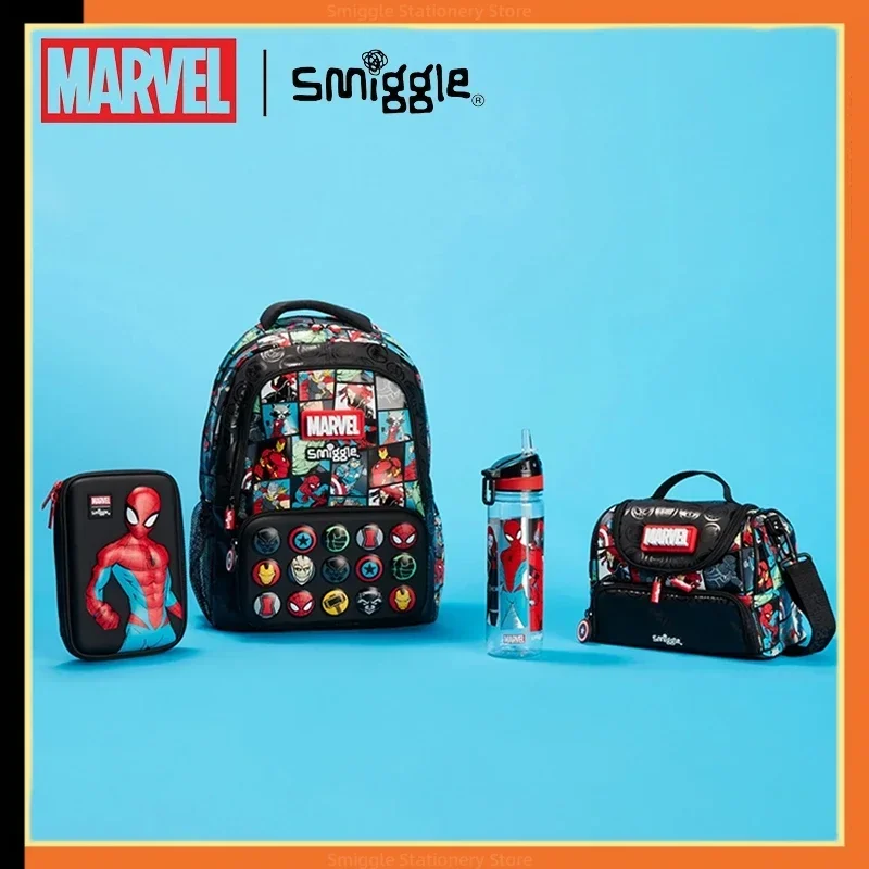 マーベル-スパイダーマンスクールバッグ,スーパーヒーローバッグ,文房具,お弁当箱,ペンシルボックス,ウォーターカップ,学生向けギフト