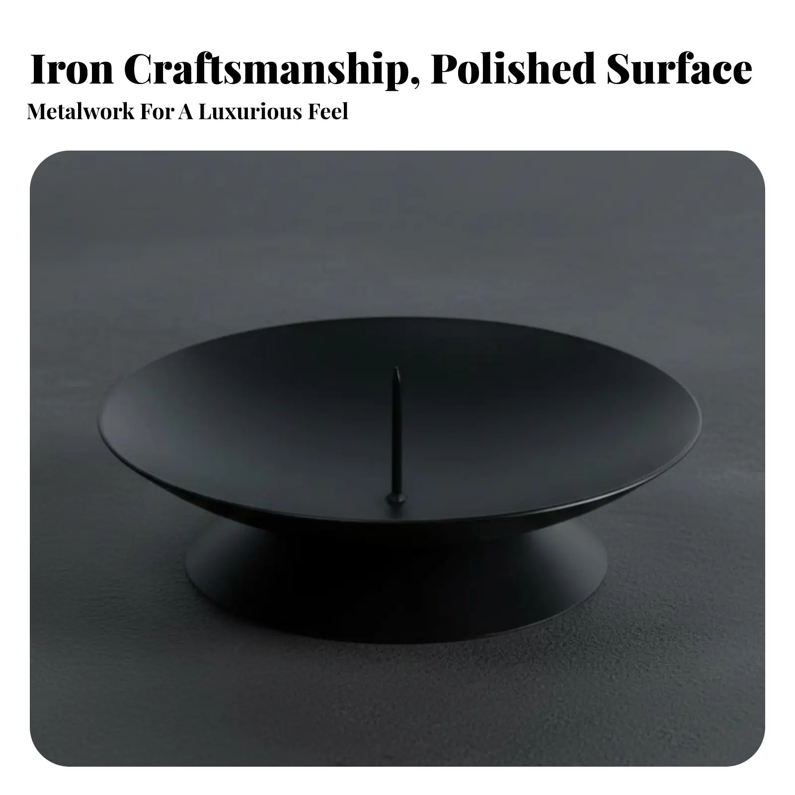 Black Iron Candle Base, Nordic Decorative Stand, Wedding Venue Prop, Home Art Accent view 4