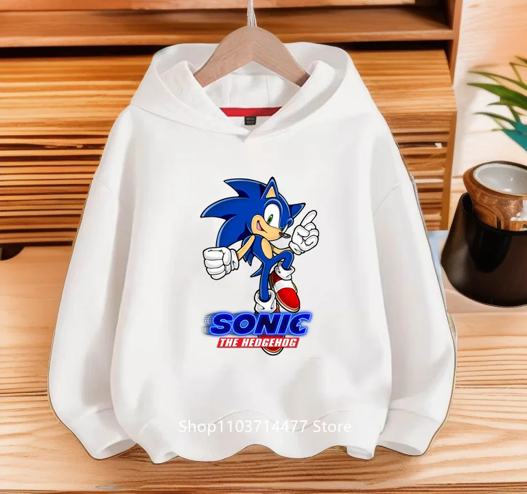 مليئة بالتبريد العصري! سترة بغطاء للرأس للأطفال مطبوعة ديناميكية سونيك، دع الأطفال أن تصبحًا حيويًا في الشارع لطيفًا ورائعًا #5