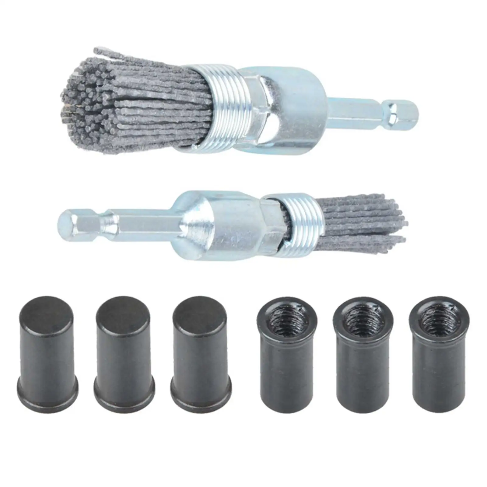 Black Fuel Injector Base Cleaning Tool Set Automotive Wire Brush Injector Seat Cleaner for Car Engine Repair