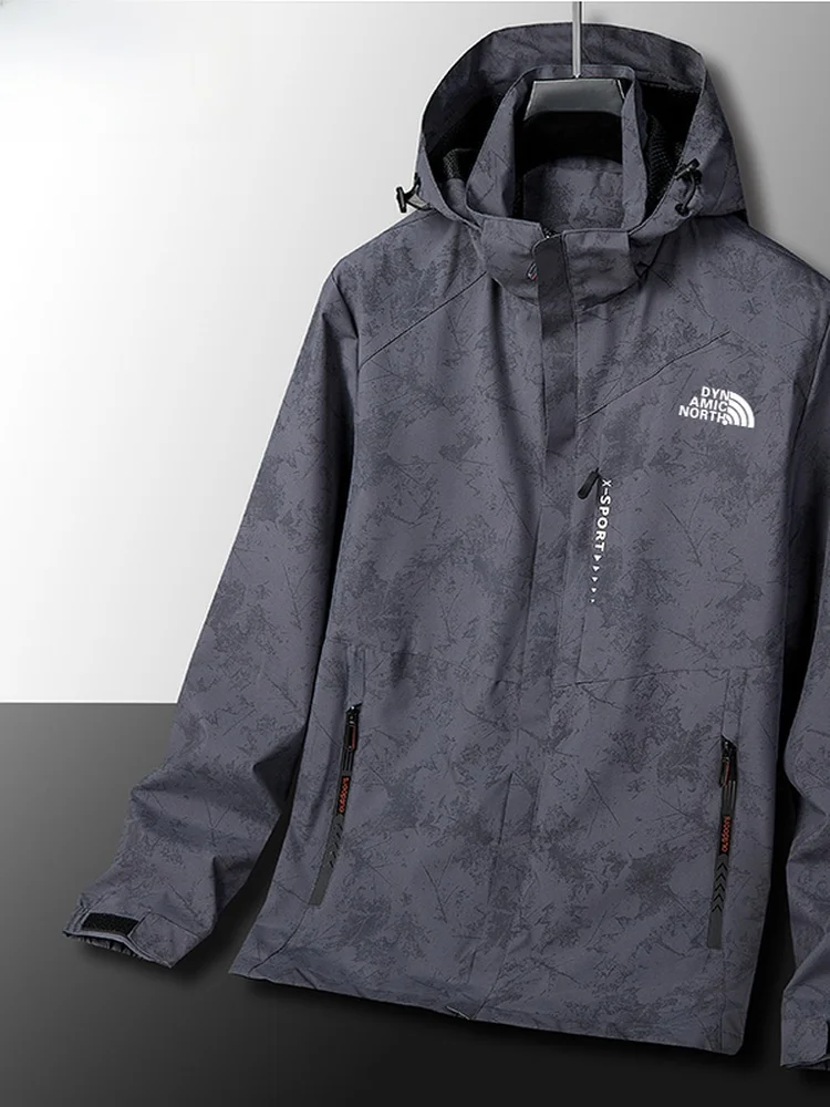 Chaqueta Dinámica North Face para Hombre, Cortavientos, Impermeable, con Capucha Desmontable, Traje de Escalada, Abrigo de Vi...