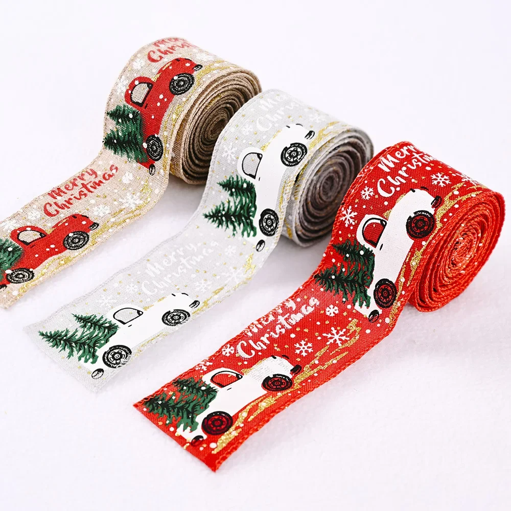 

Christmas Creative New Printed Decorative Products, Colorful Car Silver Flower Ribbons, Woven Ribbons, Colored Strips