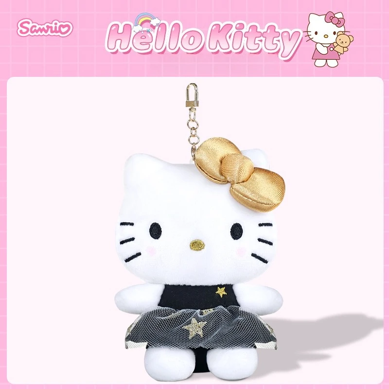 Miniso الأصلي سانريو hellokitty كاتي أفخم المفاتيح عملة المحفظة قلادة لطيف الكرتون حقيبة التخزين قلادة أفخم