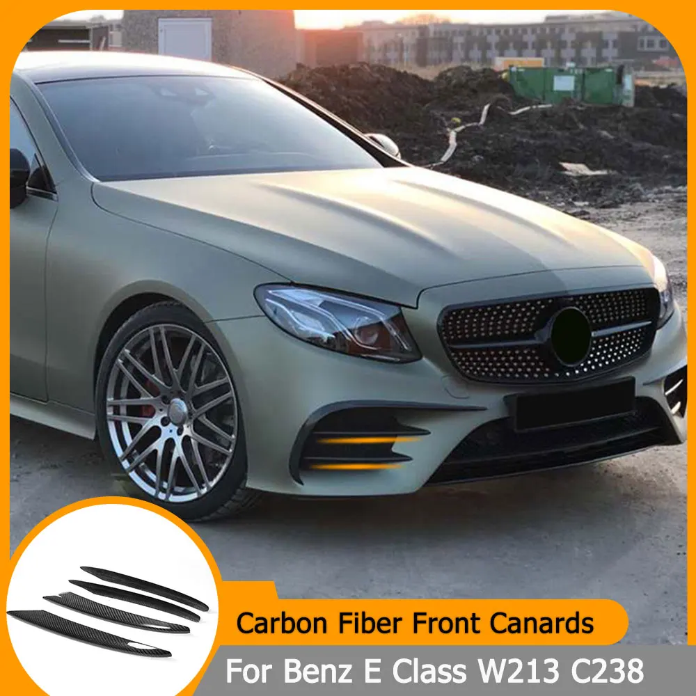 

Carbon Fiber /FRP Front Air Vent Trims for Mercedes Benz E Class W213 C238 E200 E300 E500 E43 AMG Sport 2017-2018 Front Canards