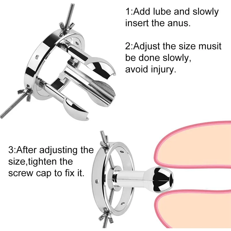 موسع شرجي معدني قابل للتعديل ، ألعاب جنسية للرجال والنساء ، نقالة مهبلية ، قابس مدبب ناعم لإدخاله بسهولة