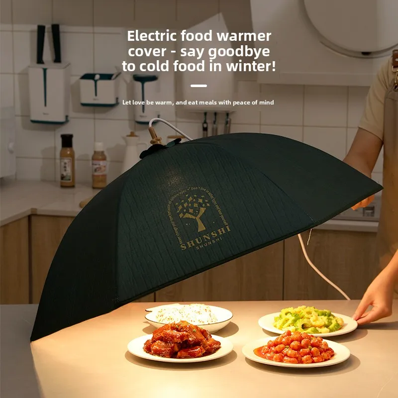 Winter plug-in thermal insulation vegetable cover 2025 new heating dish foldable dining table cover drying thawing fermentation