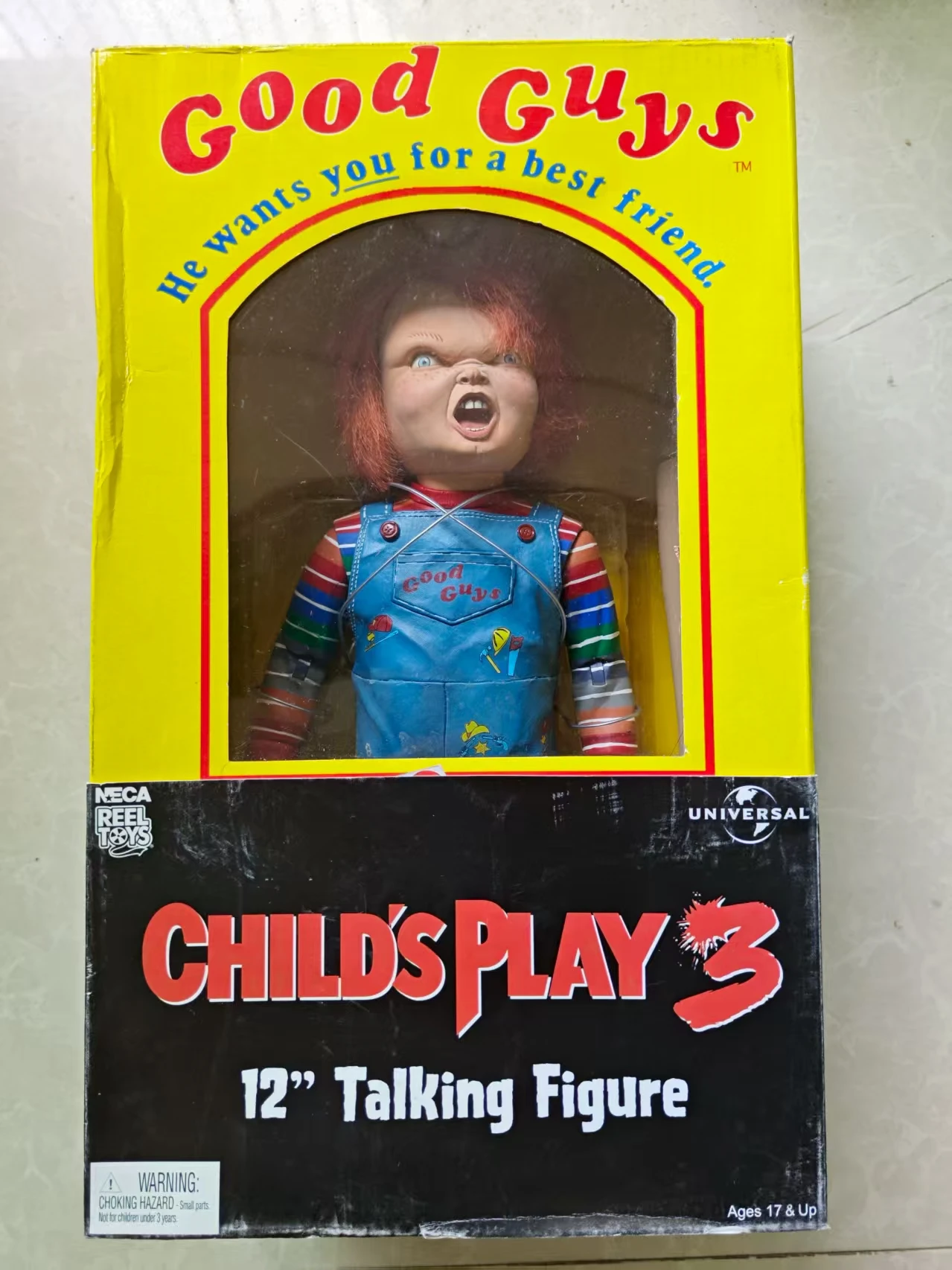 

Rare NECA 12 " Chucky Child'S PLAY 3 Good Guys Play Partners No Sound Action figures Halloween gift Horror dolls