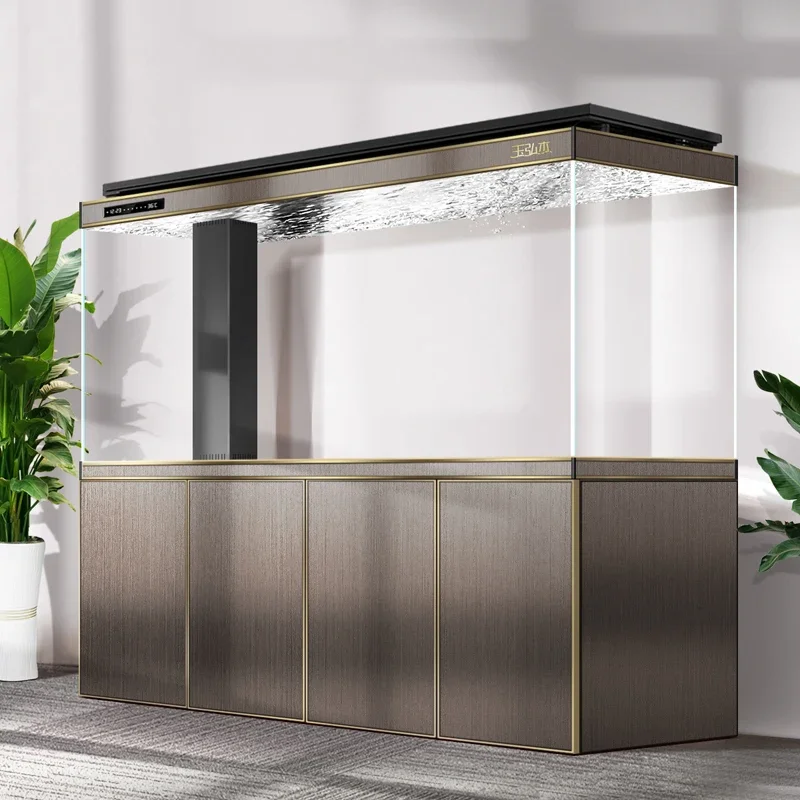 

Fish tank bottom filter aquarium living room large household floor ultra-white glass ecological arowana tank