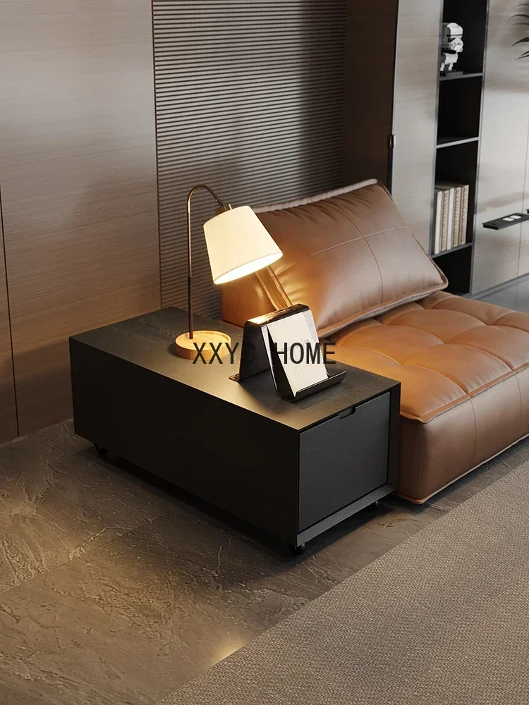 Household Sofa Solid Wood Commercial Rotating Socket Wireless Charging Living Room Side Table