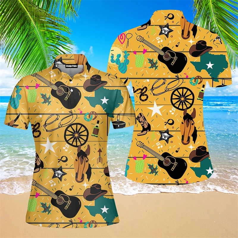 

Men Short Sleeve Polo Shirt Hawaii Pattern Digital Print Top Streetwear Casual Fashion Holiday Men Lapel Polo Shirt Ropa Hombre