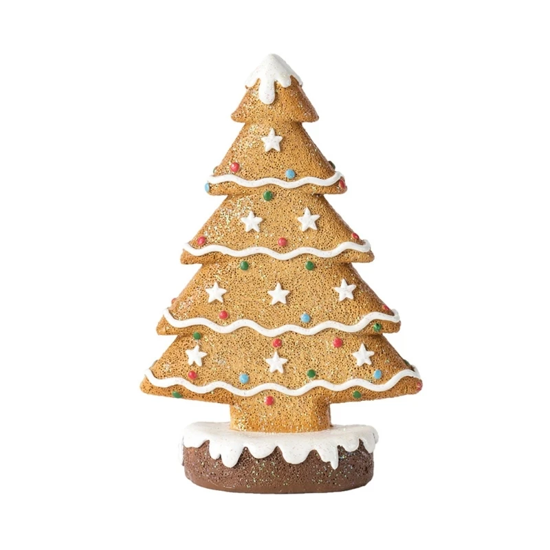 

Resins Colorful Gingerbreads Christmas Tree Figurine Ornaments Festival Decors T21C
