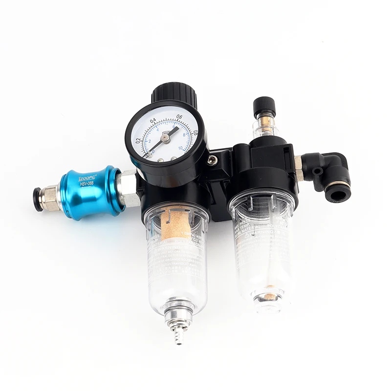 Oil-water Separator Pressure Regulating Filter AFC2000  with Hand Slide Valve HSV-08B Air Source Processor